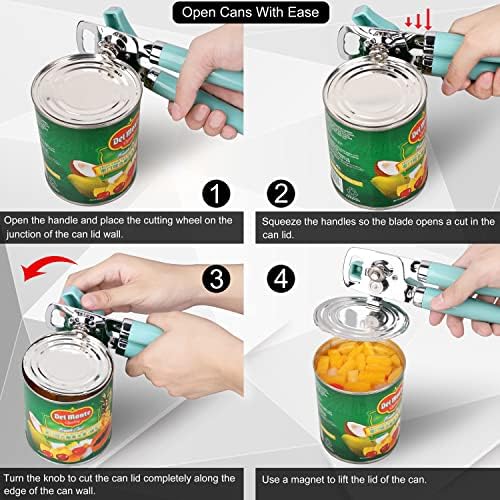 PAKITNER Manual Can Opener with Magnetic Lifter and Bottle Opener