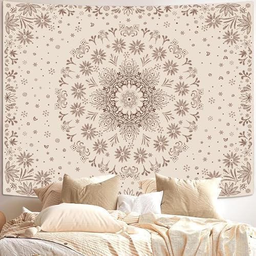 Fowocu Boho Floral Mandala Wall Tapestry