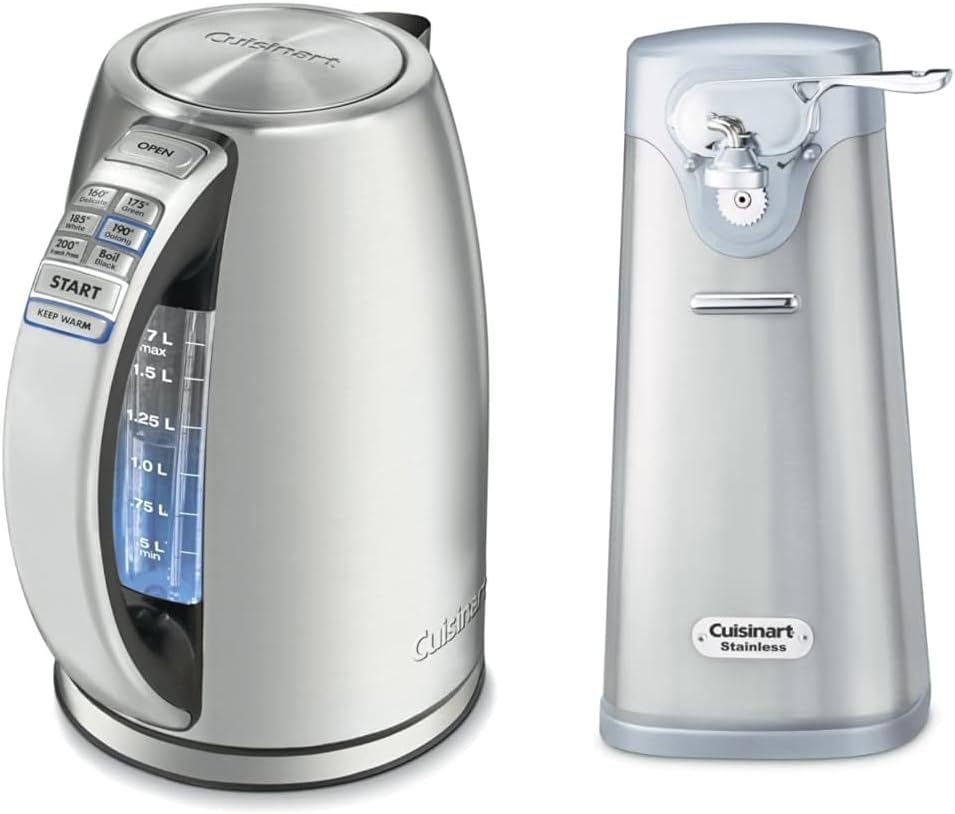 Cuisinart Electric Kettle with 6 Preset Temperatures and Can Opener