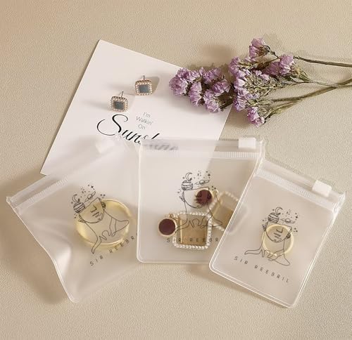 Customizable Frosted Jewelry Zipper Bags 8x8cm