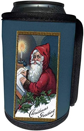 3dRose Can Cooler Wrap - Vintage Christmas Design