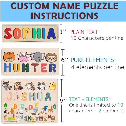 Personalized Wooden Name Puzzle for Toddlers
