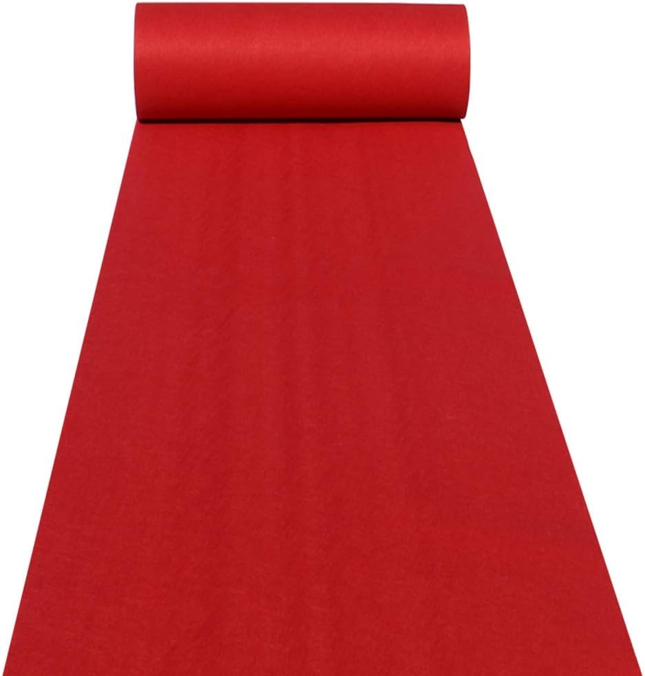 HUAHOO Red Aisle Runner Carpet Rug for Weddings