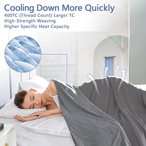 Topcee Cooling Blanket Queen Size 90x90 for Night Sweats