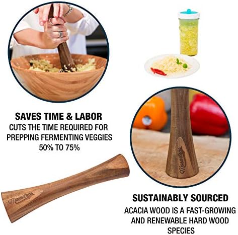 Masontops Pickle Packer - Acacia Wood Fermentation Tool