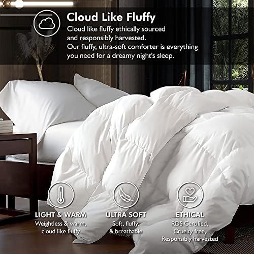 Luxurious King Size Down Comforter with Cotton Cover
