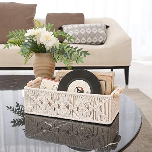 Mkono Macrame Storage Baskets Set of 2 Ivory