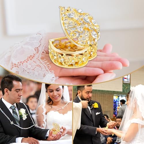 Catholic Wedding Arras Coins Set with 13 Gold Virgen of Guadalupe Coins