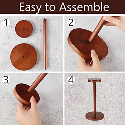Chunful 2 Piece Rustic Wood Hat Display Stand