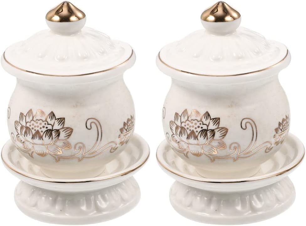 HOMSFOU Lotus Water Offering Bowl 2pcs