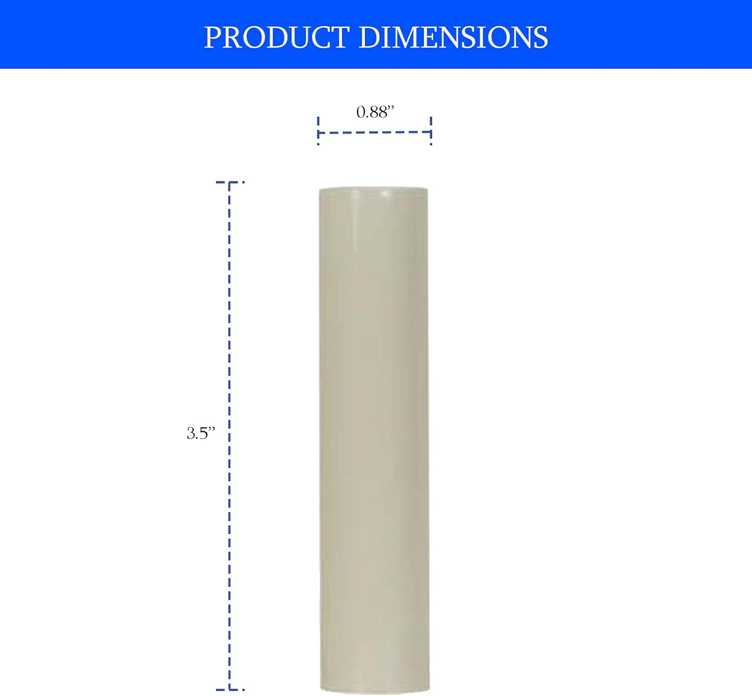 Ciata 12 Pack Cream Plastic Drip Candle Covers