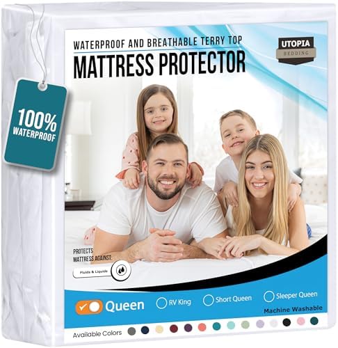 Utopia Bedding Waterproof Mattress Protector Queen Size