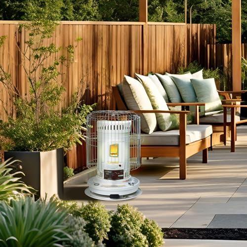 KeroHeat Sengoku Kerosene Heater 23500 BTU Portable White Cordless