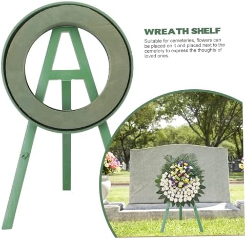 Fresh Flower Wreath Stand for Funeral Adjustable Tripod Display Rack