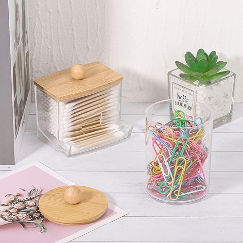 Tbestmax Bamboo Bathroom Accessories Set 4 Pcs