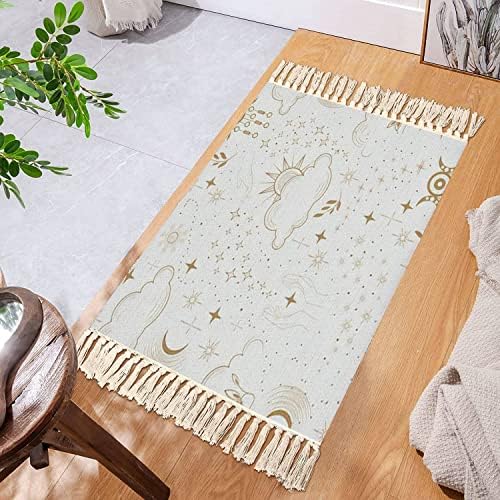 Boho Style Star Pattern Area Rug for Kids Room