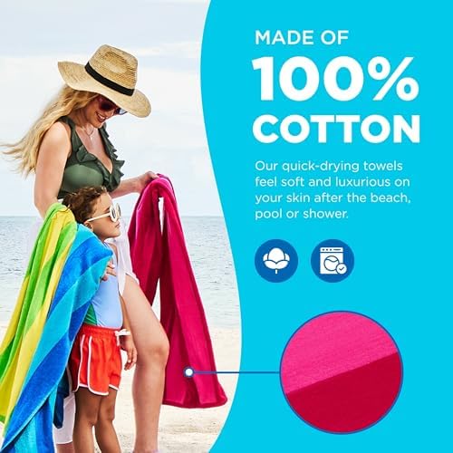 Kaufman - Soft Oversized Beach Towels 4 Pack
