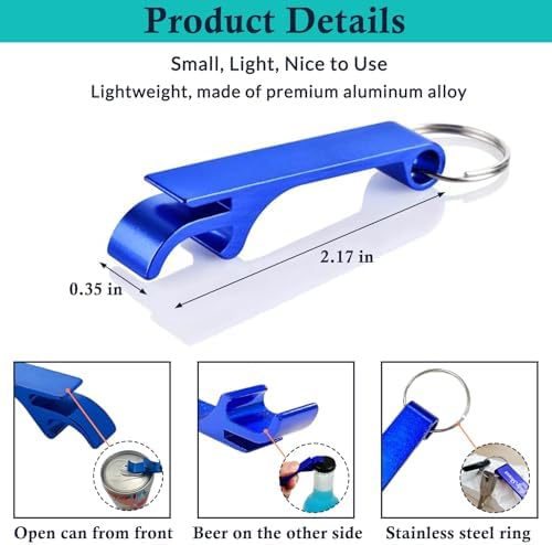100pcs Personalized Bottle Opener Keychain with Custom Text Logo or Photo