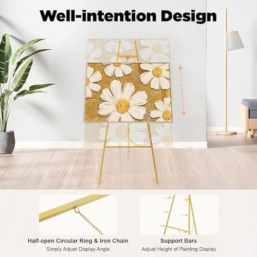 2PCS 465 Inch Tall Metal Easel Stand for Weddings and Displays