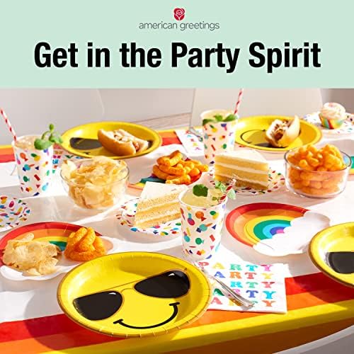 American Greetings 50 Count Rainbow Dessert Plates