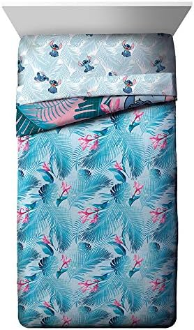 Jay Franco Disney Lilo Stitch Floral Fun Twin Comforter Set
