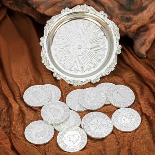 TINGKU Silver Wedding Coins Set for Catholic Ceremony