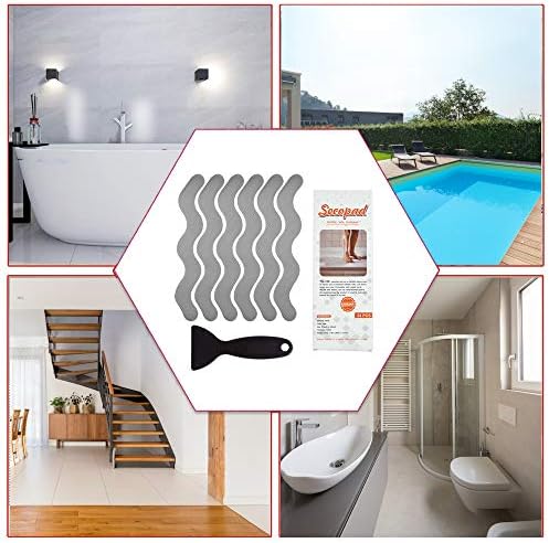 Secopad Anti Slip Shower Stickers 24PCS Gray