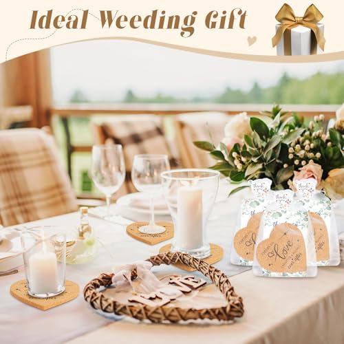 100 Heart Shaped Coasters Wedding Favors Gift Set