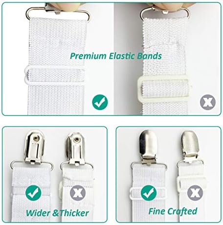 RayTour Elastic Adjustable Sheet Holders for Wrinkle-Free Bed Sheets