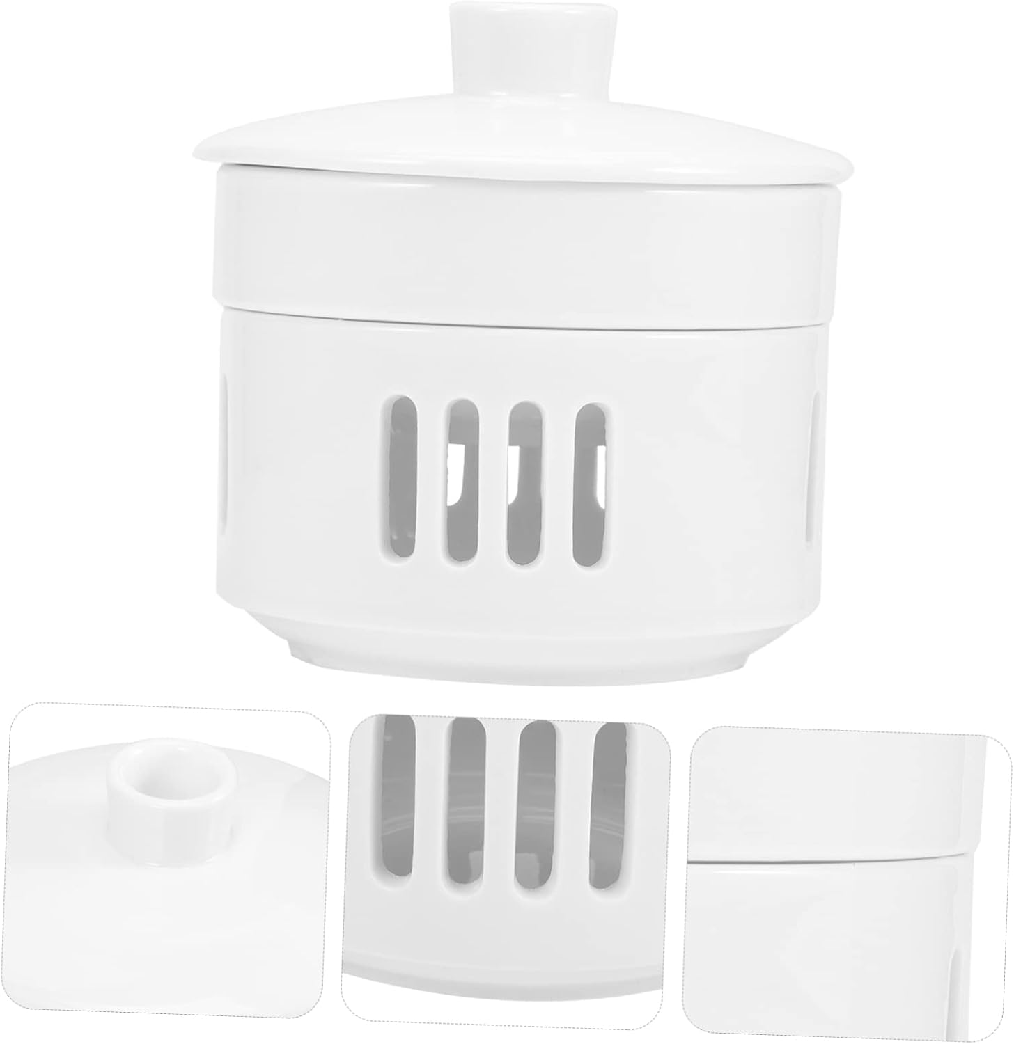 Small Ceramic Stew Pot Lid Soup Bowl for Cooking and Steaming