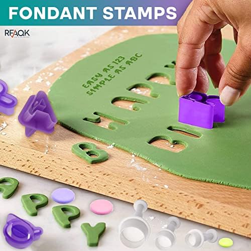 RFAQK 230pcs Cake Decorating Kit with Turntable and Tips