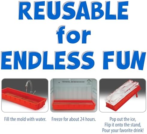Funwares Reusable Ice Luge Mold - 24 Hour Freeze
