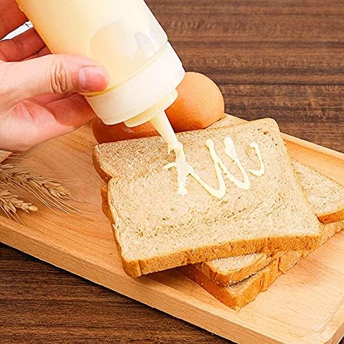 Abnaok 2 Pack 8 oz Squeeze Condiment Bottles with Twist Cap