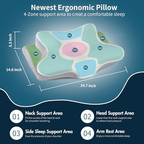 Bespillow Cooling Neck Pillow for Pain Relief