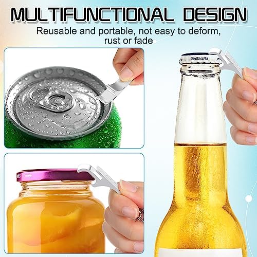 Dandat 100 Pcs Silver Bottle Opener Keychain Wedding Favors