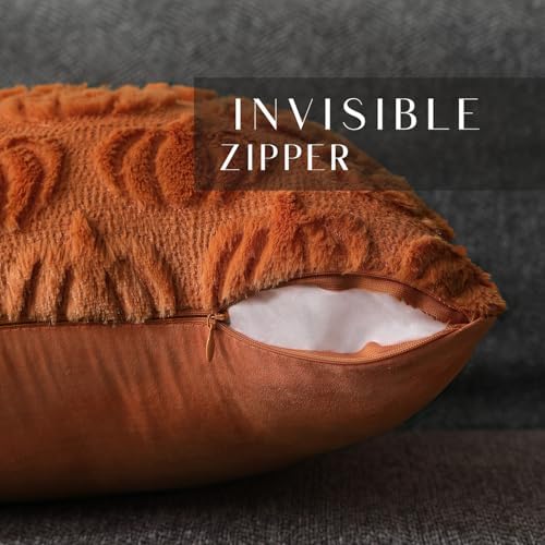 DFXSZ Plush Fall Pillow Covers Set of 2 18x18