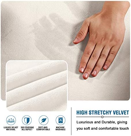 HVERSAILTEX Velvet Sofa Slipcover - Ivory