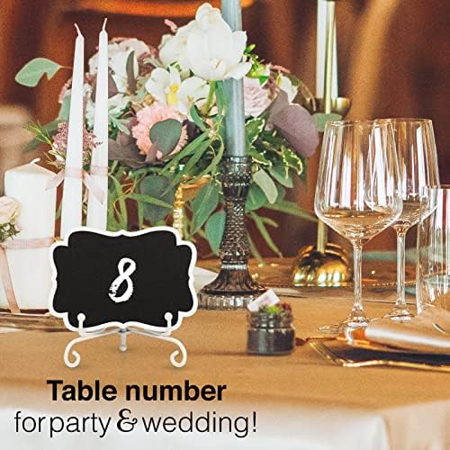 Mini Chalkboard Signs for Food Labels with Iron Stand 10 Pack