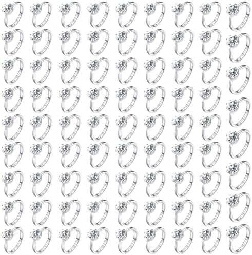 NEWITIN 80 Piece Fake Diamond Ring Set for Wedding Parties
