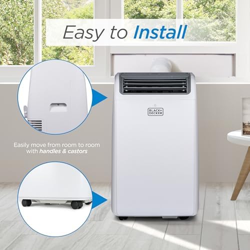 BLACKDECKER 14000 BTU Portable Air Conditioner with Window Kit and Smart Features