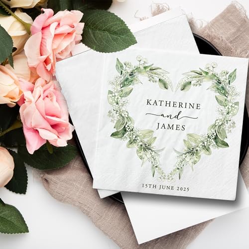 Personalized Wedding Cocktail Napkins Custom Monogram