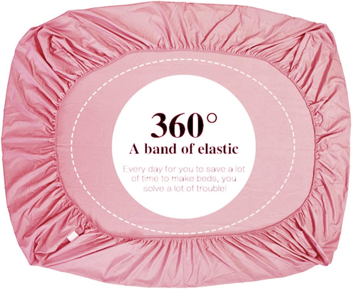 NHNHN Fitted Sheet Twin Size Soft Microfiber