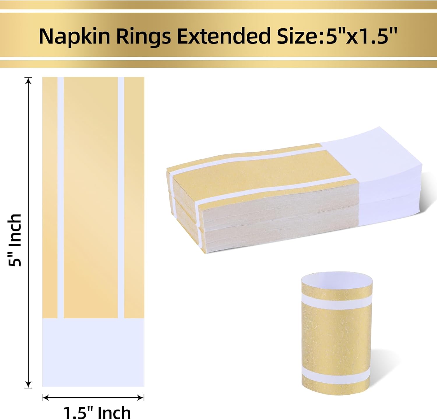 Germiwipe Gold Napkin Bands Extended Size 200PCS