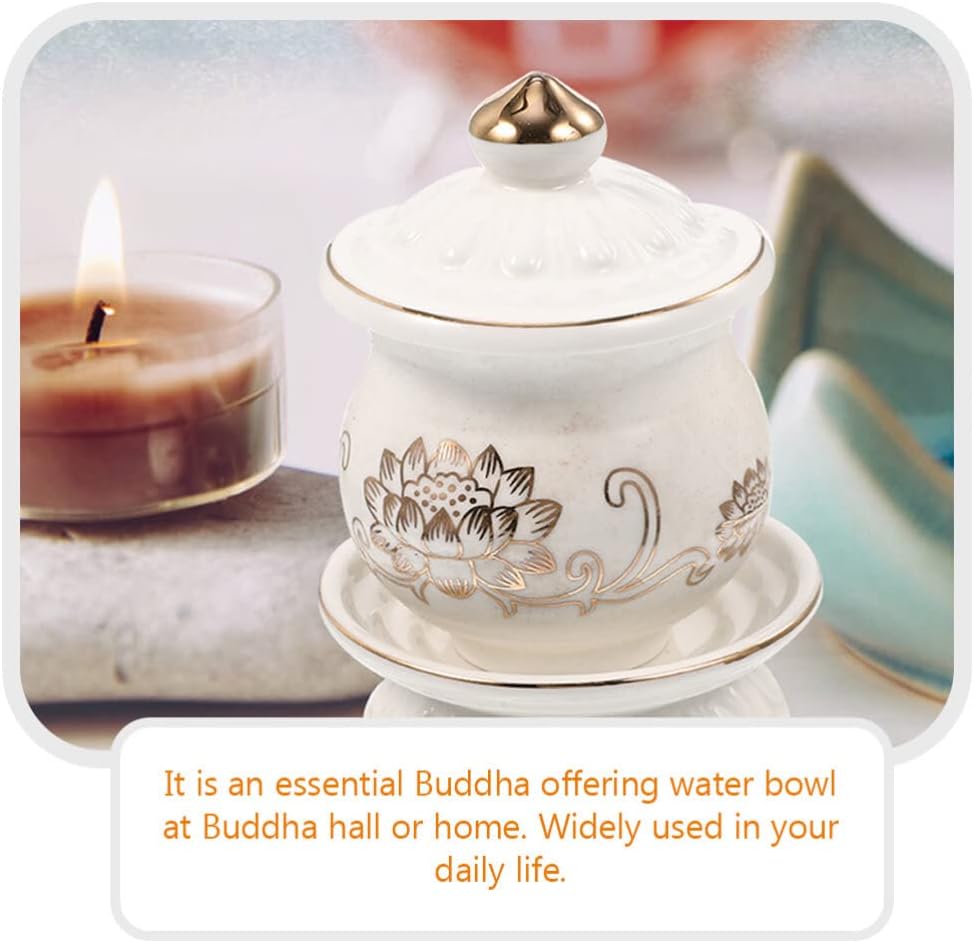 HOMSFOU Lotus Water Offering Bowl 2pcs
