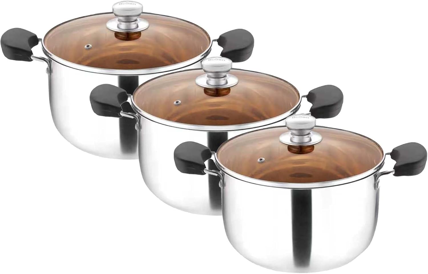 LadrfT Stainless Steel Stock Pot with Lid Medium Size