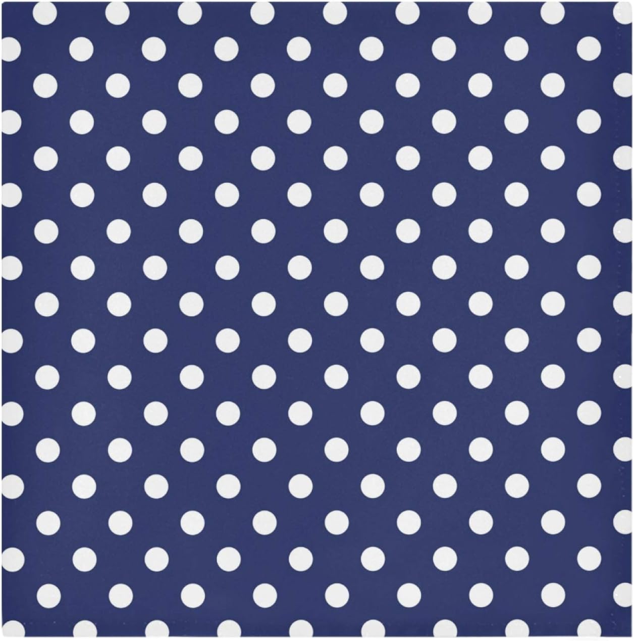 ALAZA Kitchen Cloth Napkins Set of 6 Navy Blue Polka Dot