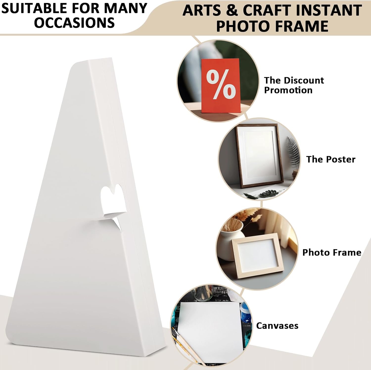 100 PCS 5 Inch Self Stick Cardboard Easel Backs