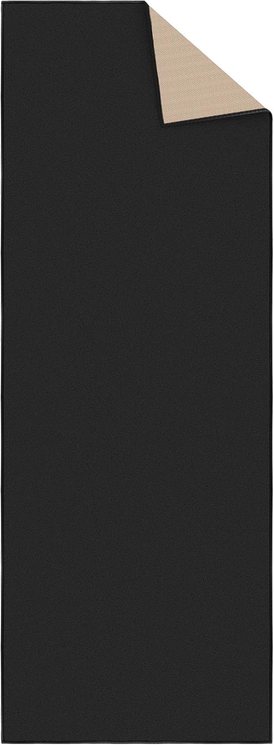 Ottomanson Hallway Runner Rug 22 x 6 Non Slip Black