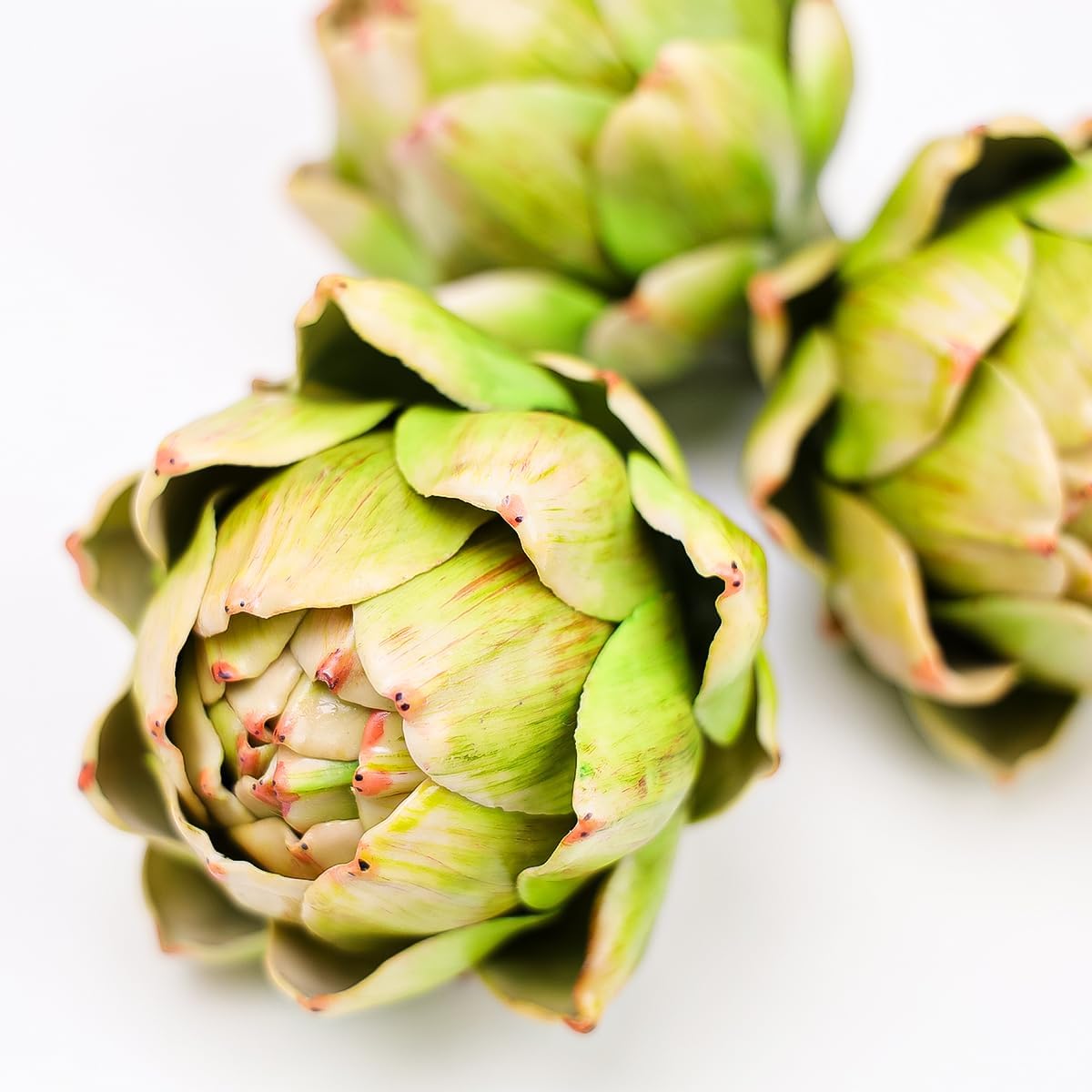 3Pcs Large Green Faux Artichoke Artificial Vegetable Decor