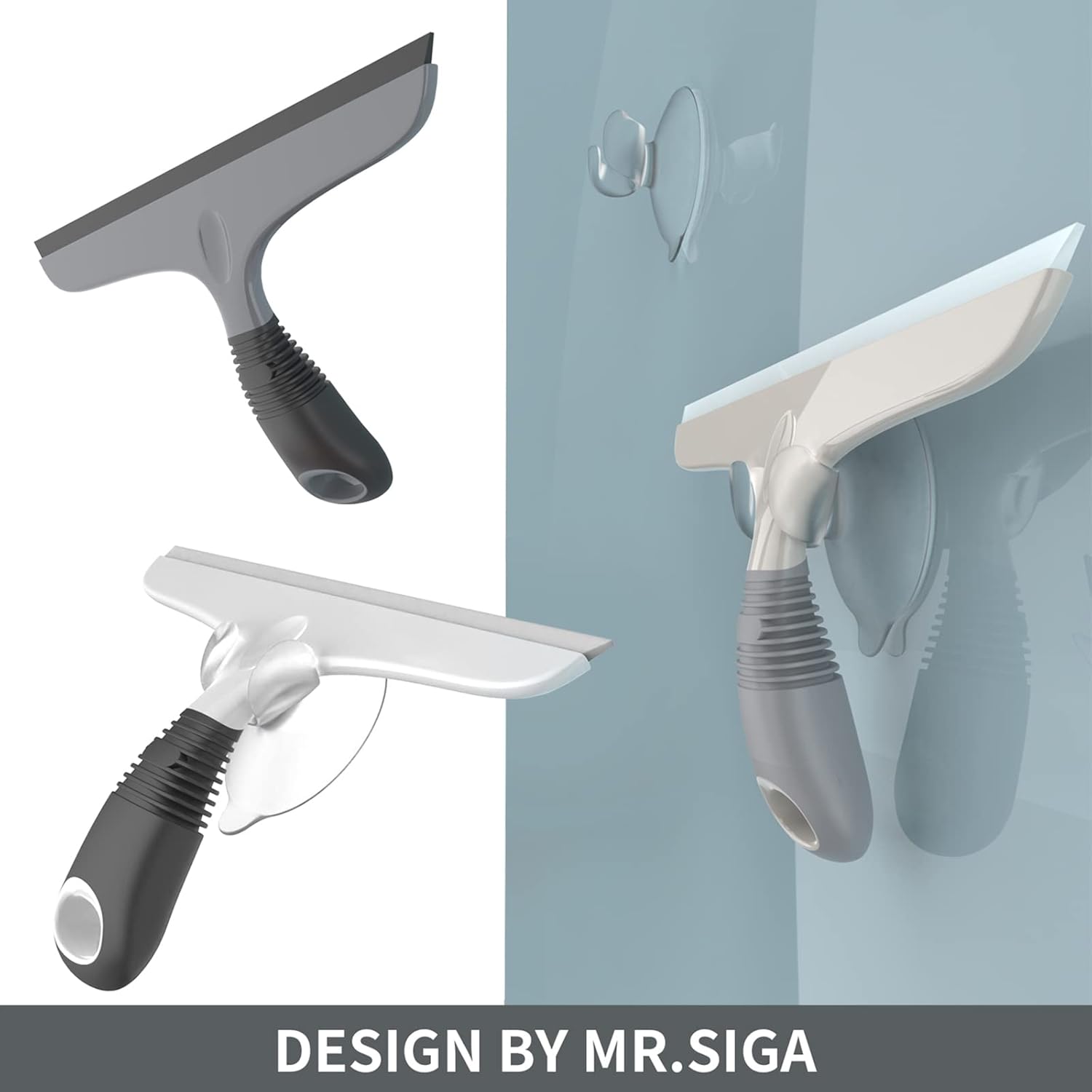 MRSIGA 10 Inch Multi-Purpose Squeegee with Suction Hook
